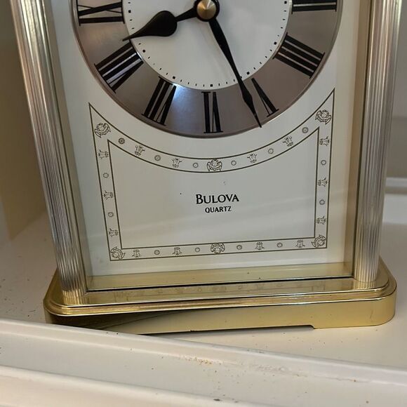Bulova Gold Table Clock - Picture 2 of 5